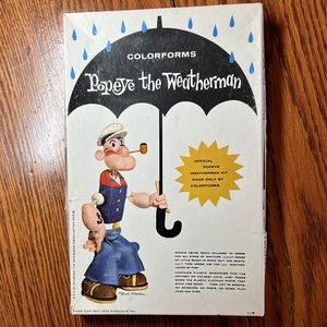 Vintage Popeye the Weatherman 1959 Colorforms with Booklet & Box